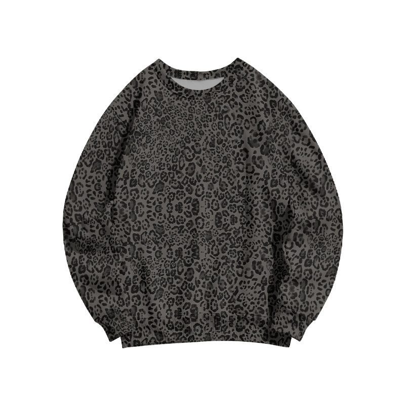 Street Leopard Graphic Print Sweatshirt - Black - 3XL - image 4