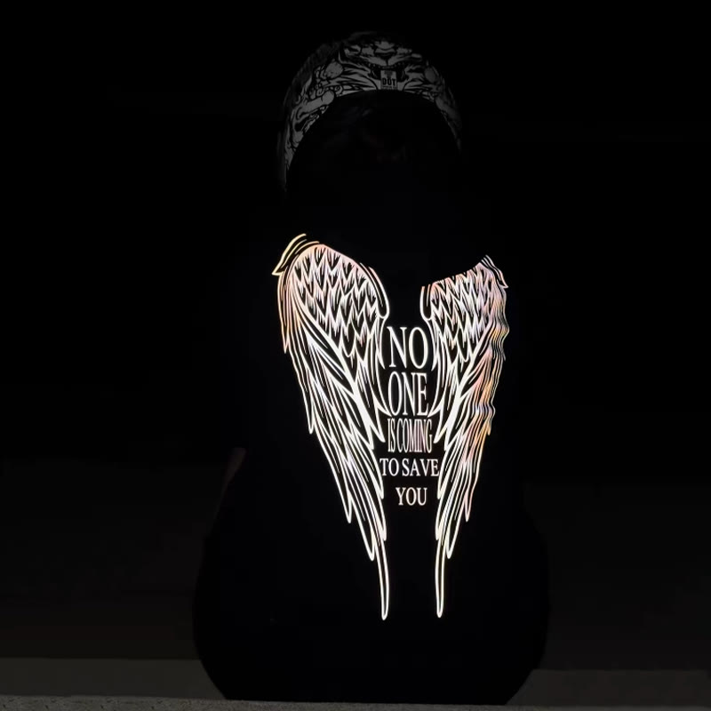 Unisex No One Is Coming To Save You Reflective Print Hoodie - image 3