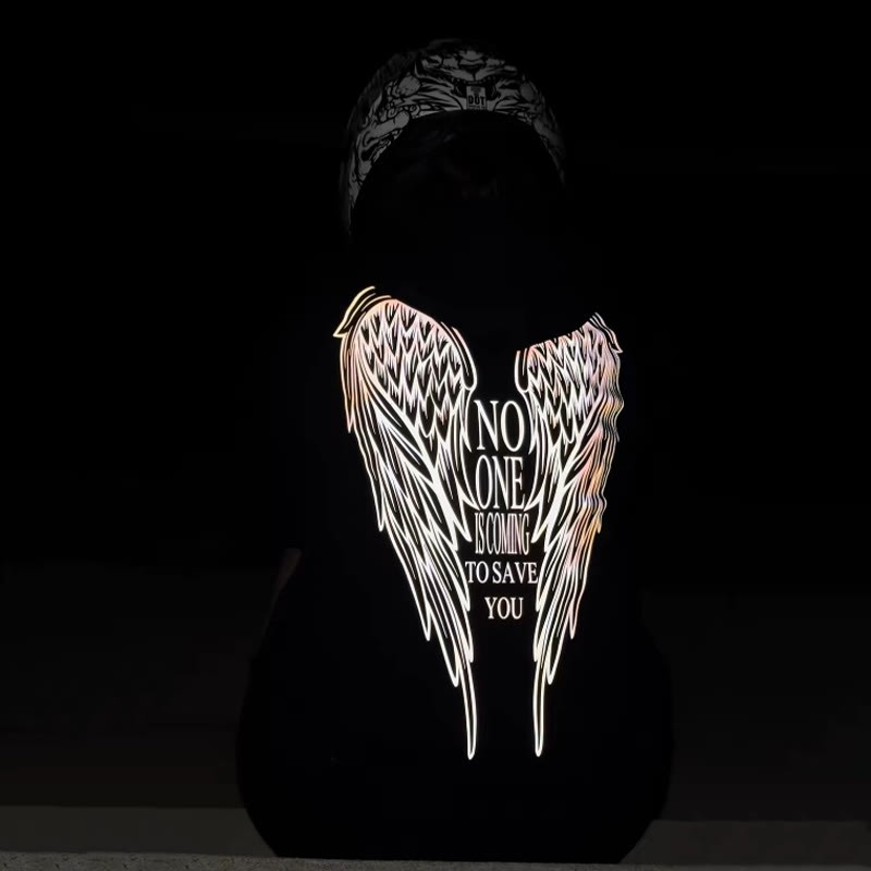 Unisex No One Is Coming To Save You Reflective Print Hoodie - image 3