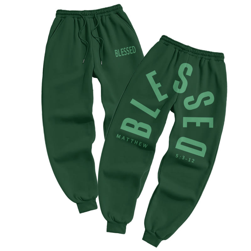 Blessed Matthew 5:3-12 Print Pants - Green - US16-18(2XL) - image 7