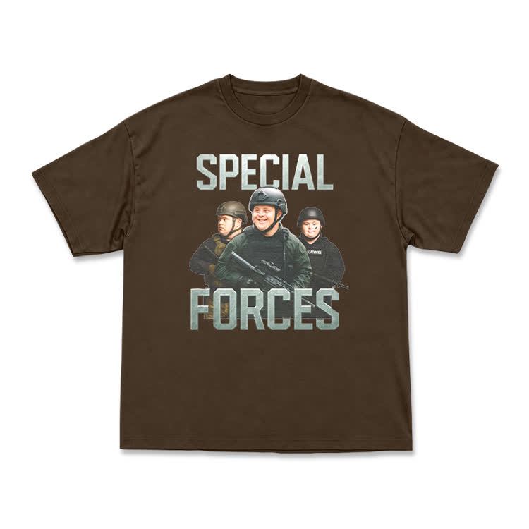 Vintage Special Forces Graphic T-Shirt - Coffee - US16-18(2XL) - image 5