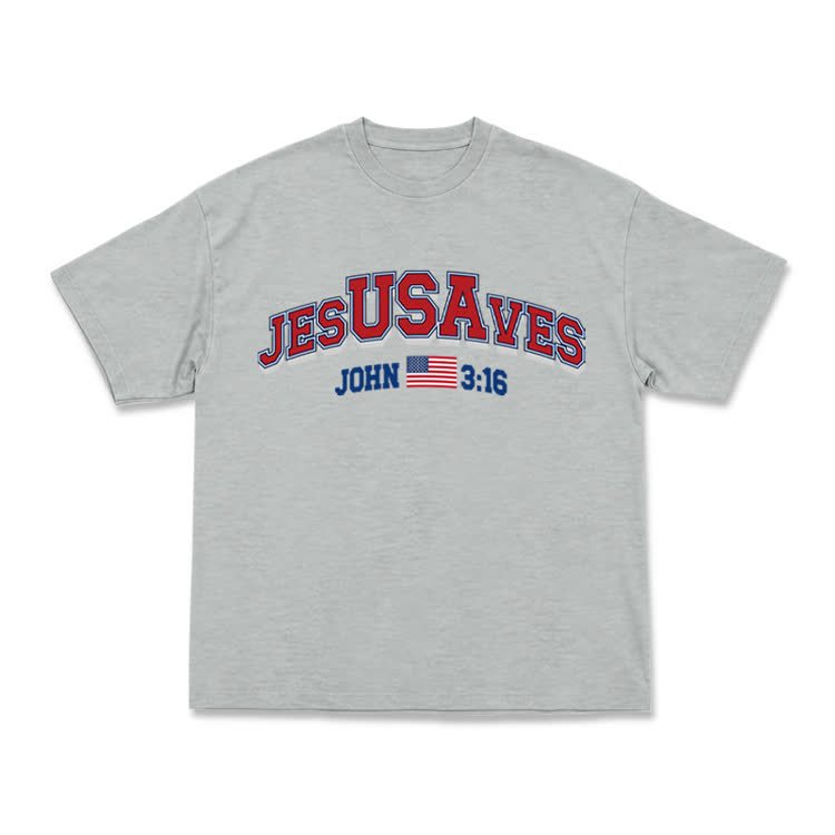 Everyday Vintage Jesusaves Graphic T-Shirt - Grey - US16-18(2XL) - image 9