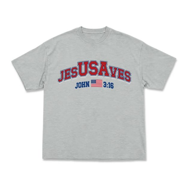 Everyday Vintage Jesusaves Graphic T-Shirt - Grey - US16-18(2XL) - image 9