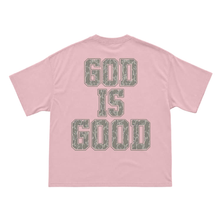 Classic God Is Good Back Graphic T-Shirt - Pink - US16-18(2XL) - image 6