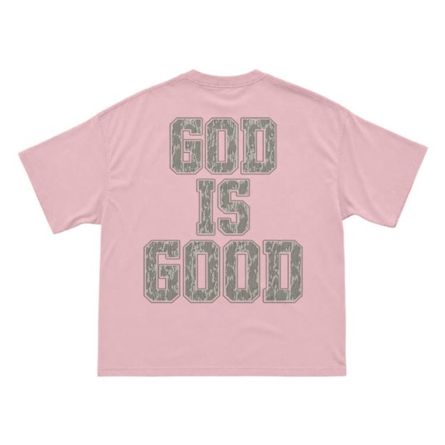 Classic God Is Good Back Graphic T-Shirt - Pink - US16-18(2XL) - image 6