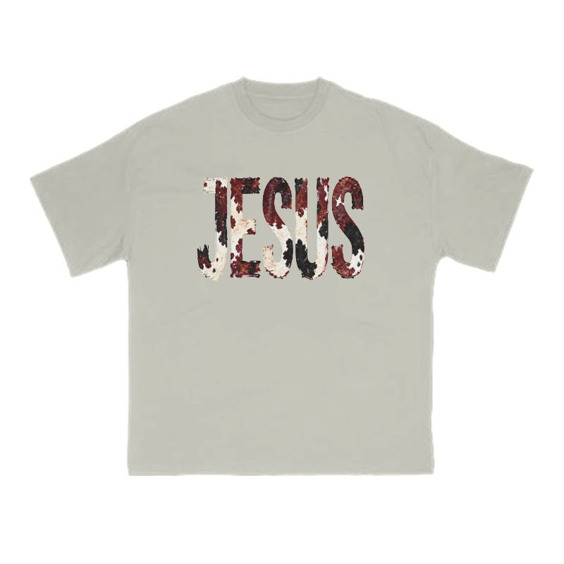 Jesus Cow Print T-shirt - Warm Grey - US16-18(2XL) - image 6