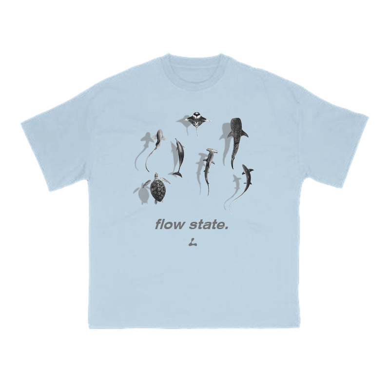 Flow State Print T-shirt - Light Blue - US16-18(2XL) - image 12