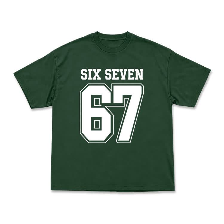 Casual SIX SEVEN 67 Graphic Short Sleeve T-Shirt - Green - US16-18(2XL) - image 14