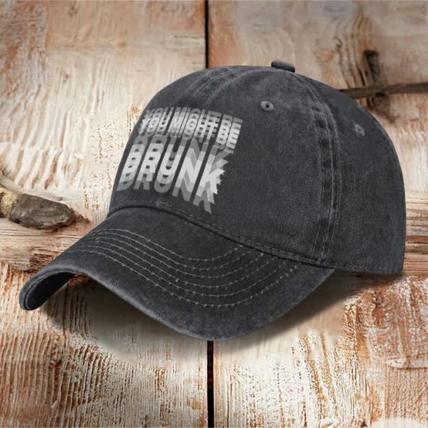 You Might Be Drunk Print Washed Cap - image 10