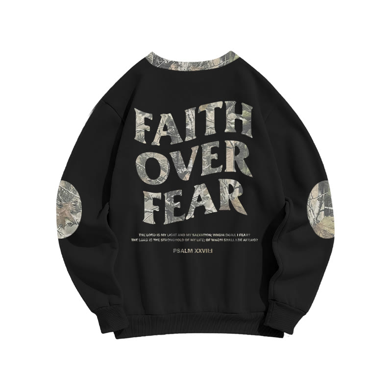 Faith Over Fear Dead Leaves Camouflage Print Sweatshirt - image 3