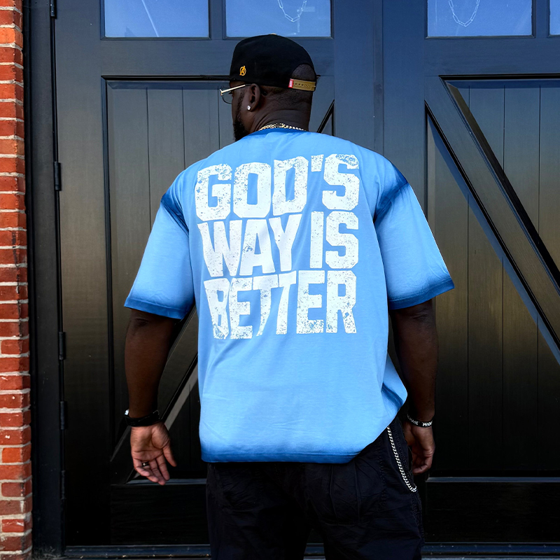 God's Way Is Better Creative Contrast Color Print T-shirt - image 6