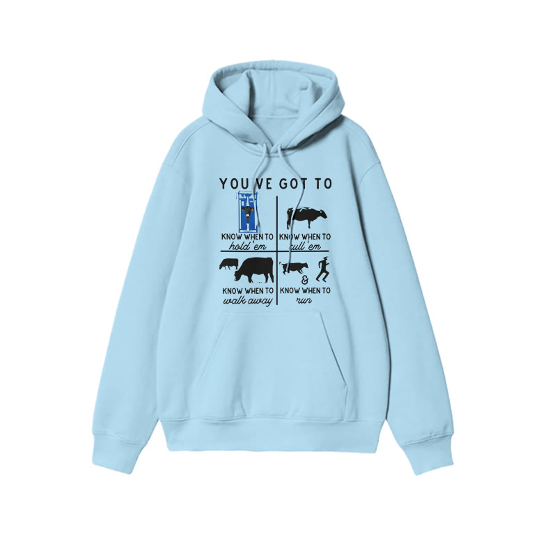 Now When To Run Cow Print Hoodie - Blue - US16-18(2XL) - image 7
