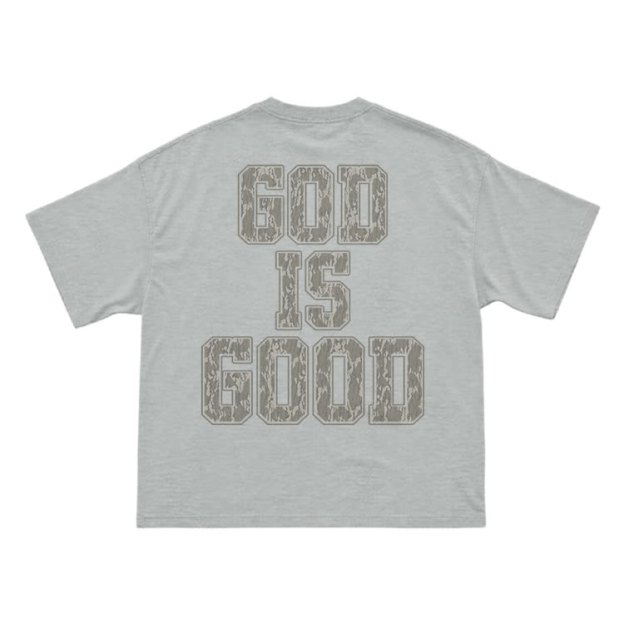 Classic God Is Good Back Graphic T-Shirt - Grey - US16-18(2XL) - image 4