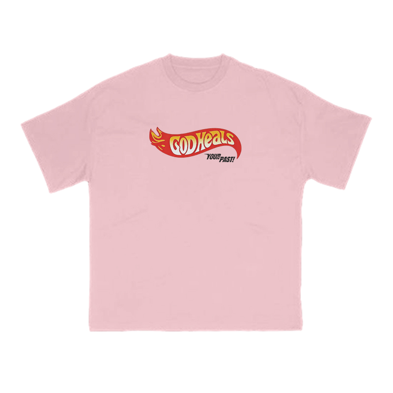 God Heals Your Past Print T-shirt - Pink - US16-18(2XL) - image 12