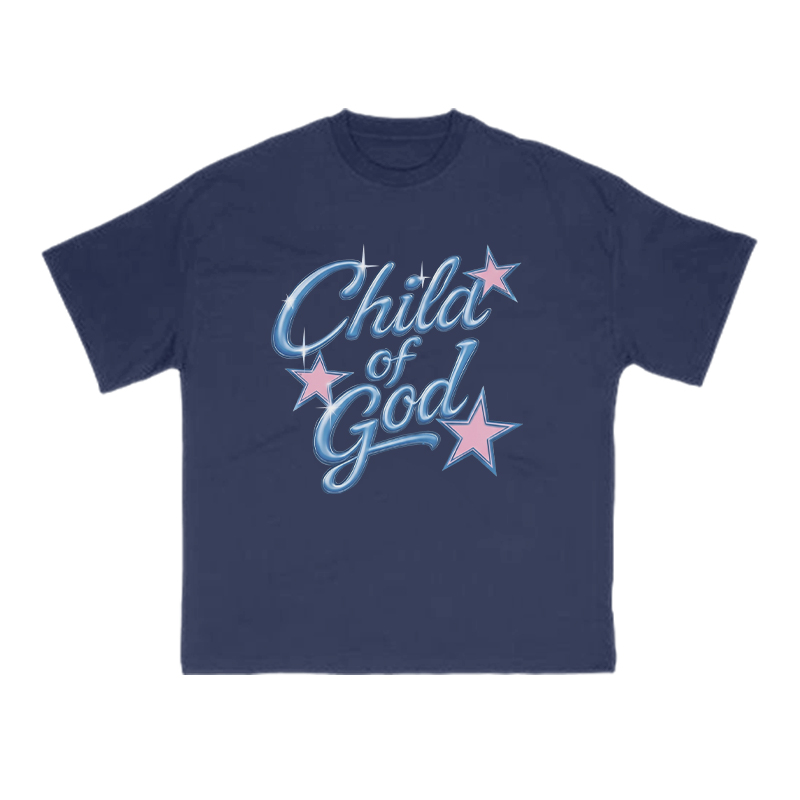 Child Of God Star Print T-shirt - Navy Blue - US16-18(2XL) - image 9