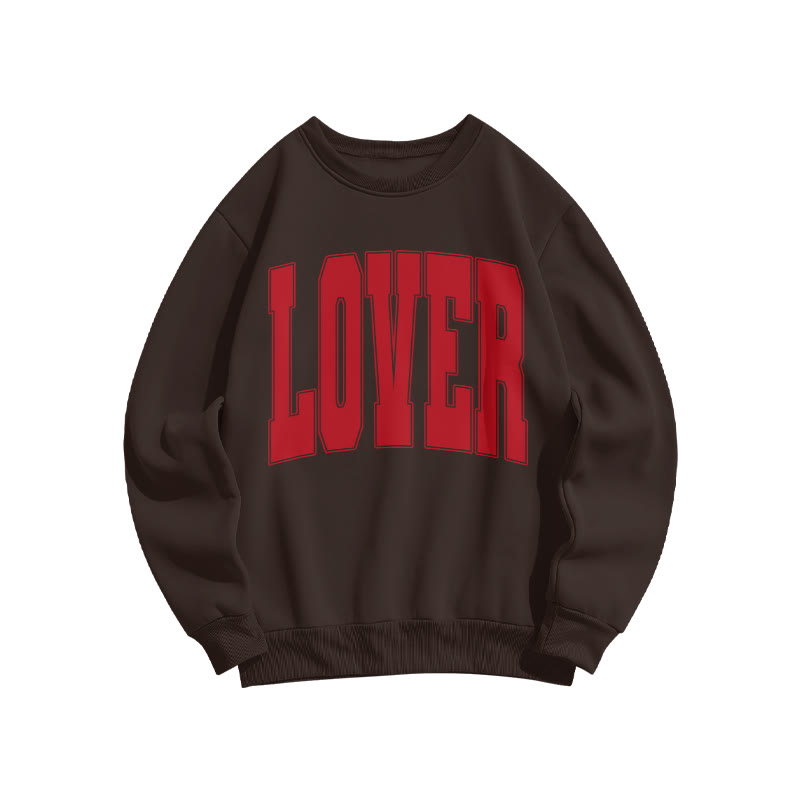 Lover Valentine's Day Print Sweatshirt - Coffee - US16-18(2XL) - image 6
