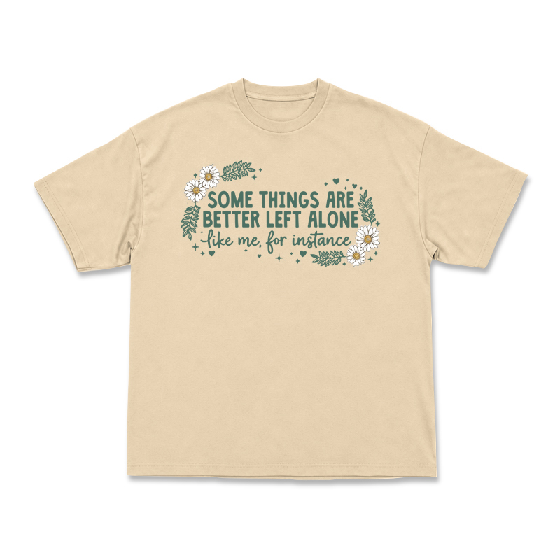 Some Things Are Better Left Alone Graphic T-Shirt - Apricot - US16-18(2XL) - image 7