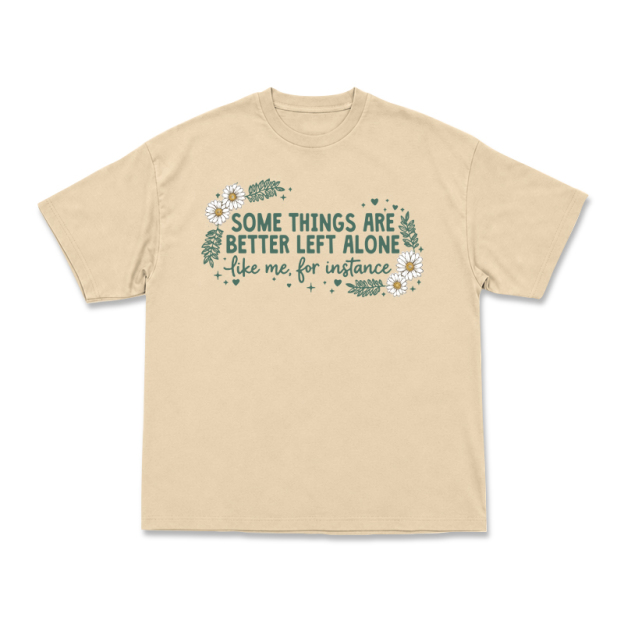 Some Things Are Better Left Alone Graphic T-Shirt - Apricot - US16-18(2XL) - image 7