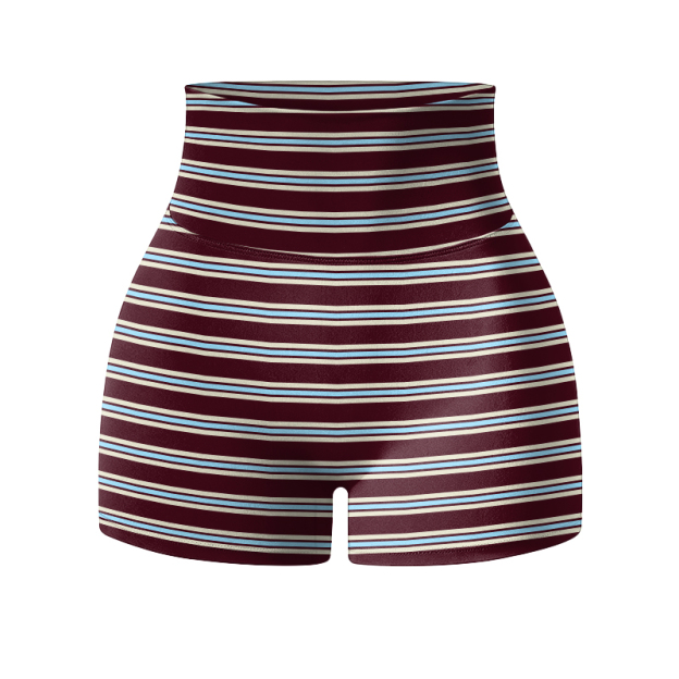 Minimalist Striped High Waist Yoga Shorts  - image 4