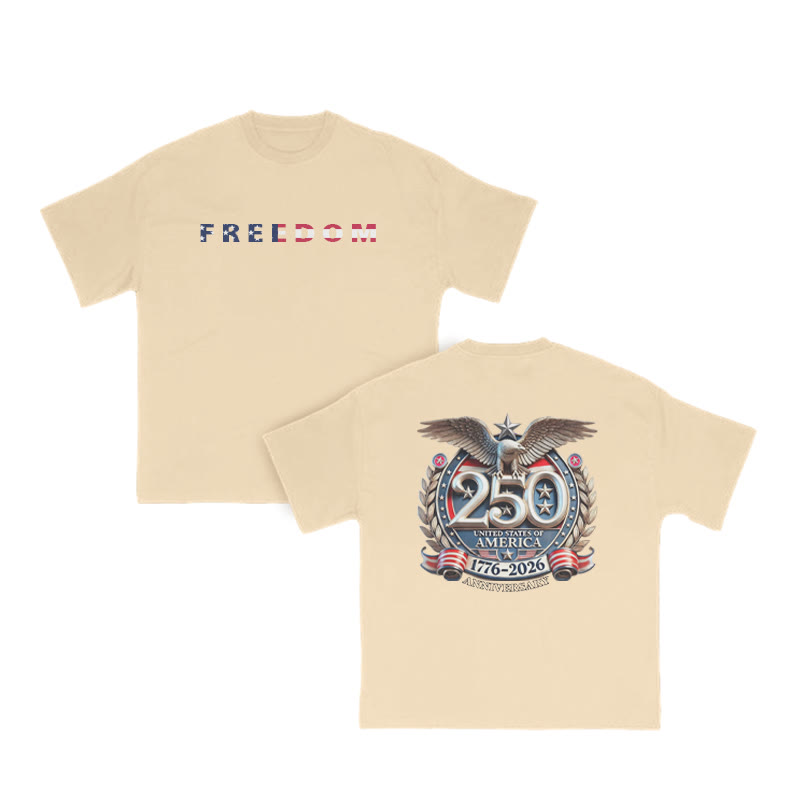 Freedom 250th Anniversary Print T-shirt - Apricot - US16-18(2XL) - image 6