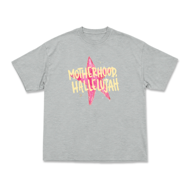 Vintage MOTHERHOOD HALLELUJAH Star Graphic Print T-Shirt - Grey - US16-18(2XL) - image 6
