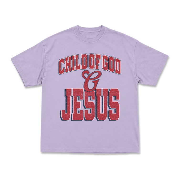 Vintage Child of God and Jesus Graphic T-Shirt - Purple - US16-18(2XL) - image 9