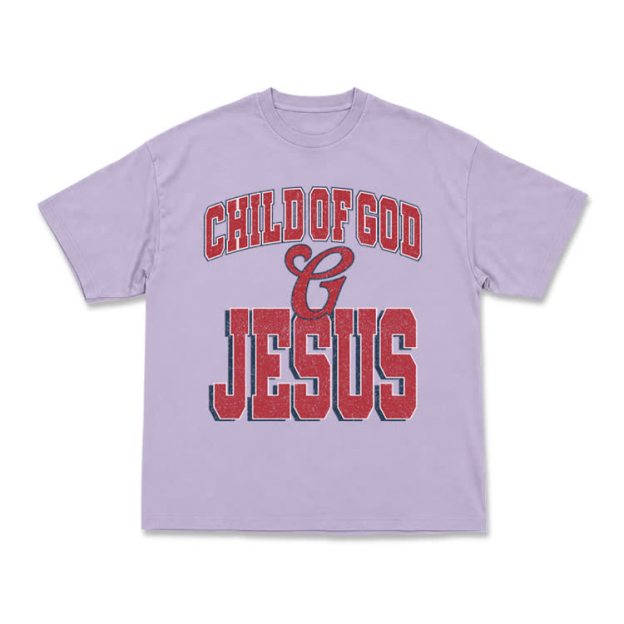 Vintage Child of God and Jesus Graphic T-Shirt - Purple - US16-18(2XL) - image 9
