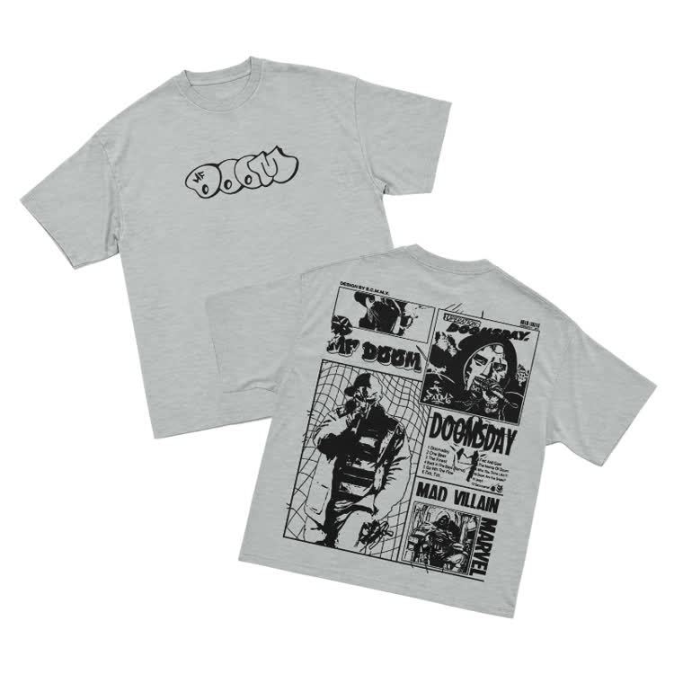 Vintage Streetwear Comic Panel Graphic Print T-Shirt - Grey - US16-18(2XL) - image 7