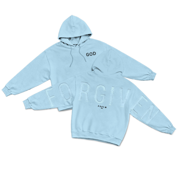 Psalm Forgiven Statement Back Street Hoodie - Blue - US16-18(2XL) - image 8