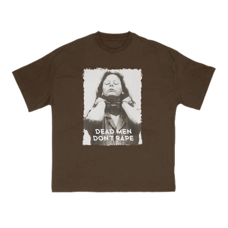 Dead Men Don't Rape Print T-shirt - Coffee - US16-18(2XL) - image 6