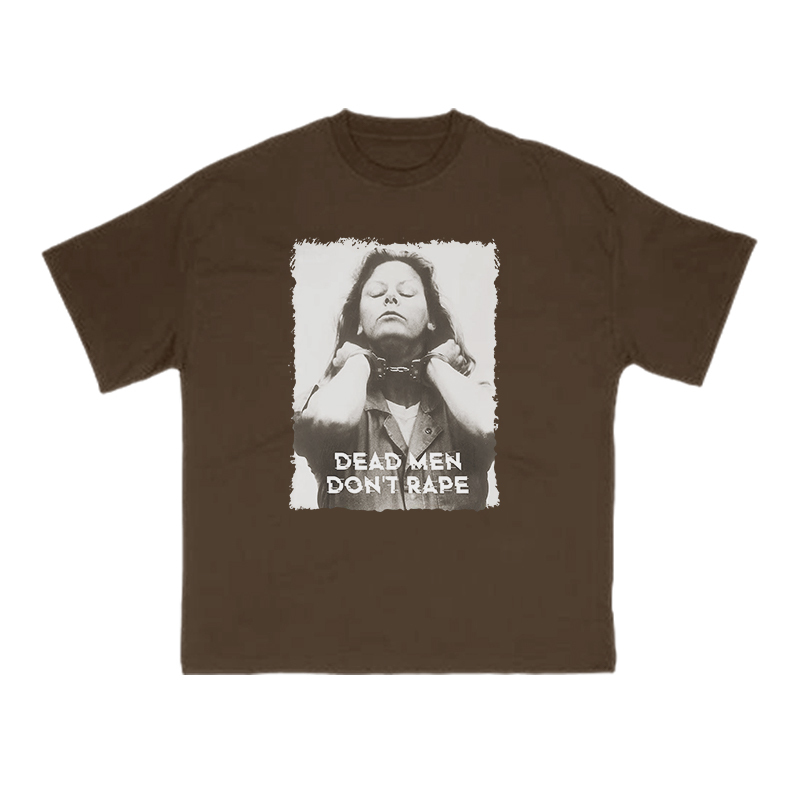 Dead Men Don't Rape Print T-shirt - Coffee - US16-18(2XL) - image 6