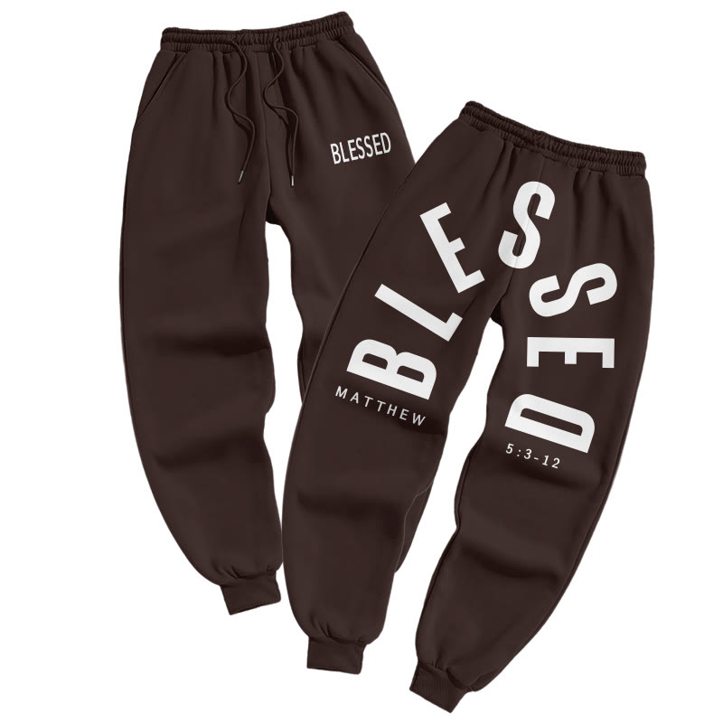 Blessed Matthew 5:3-12 Print Pants - Coffee - US16-18(2XL) - image 5