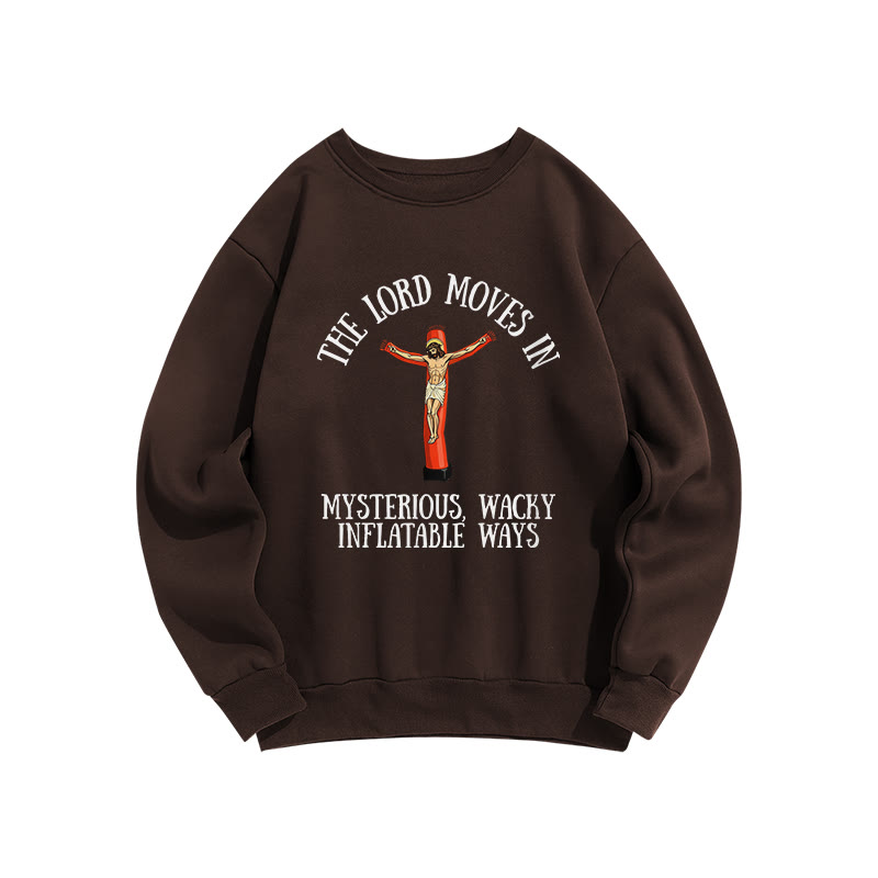 The Lord Moves In Mysterious Print Sweatshirt - Coffee - US16-18(2XL) - image 5