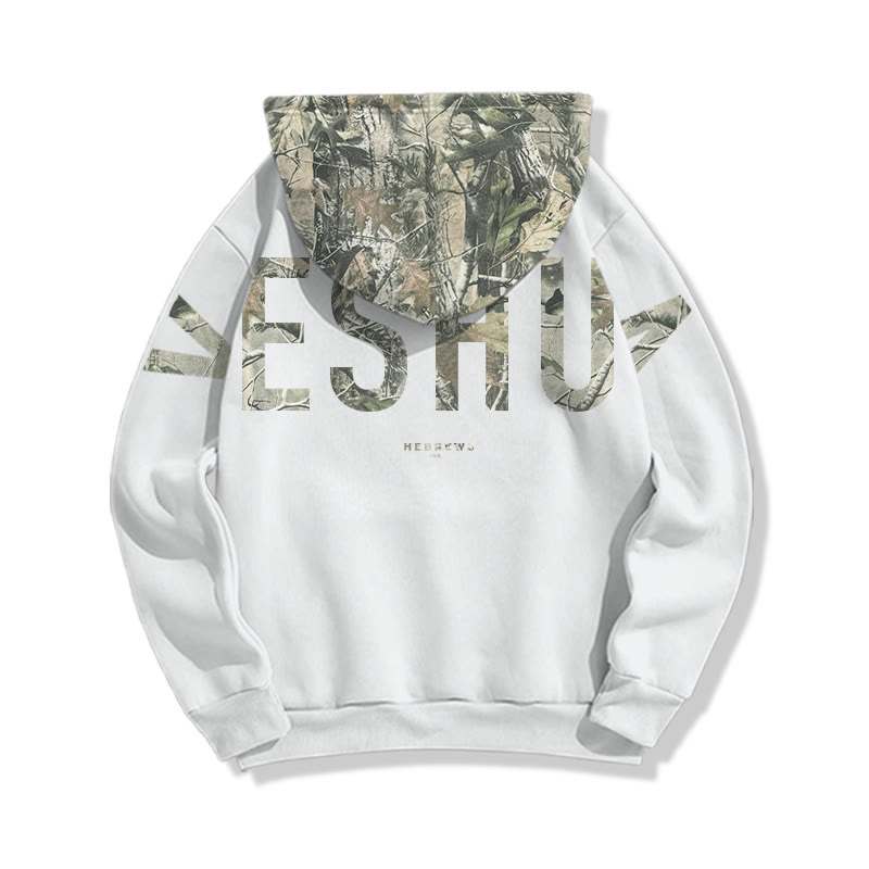 Yeshua Hebrews 13:8 Dead Leaves Camouflage Print Hoodie - image 5