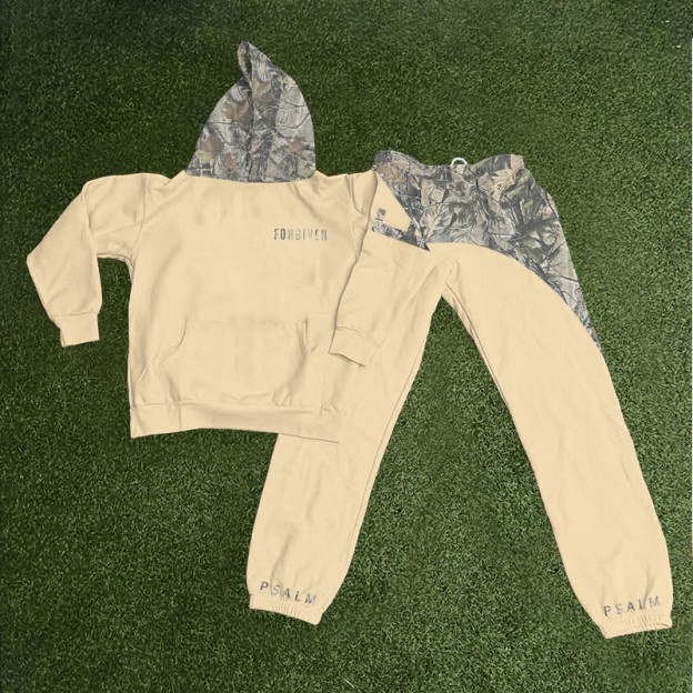 Forgiven Dead Leaves Camouflage Print Hoodie Set - image 6