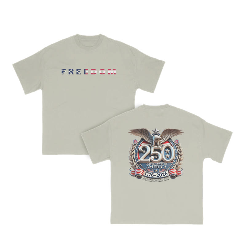 Freedom 250th Anniversary Print T-shirt - Warm Grey - US16-18(2XL) - image 5