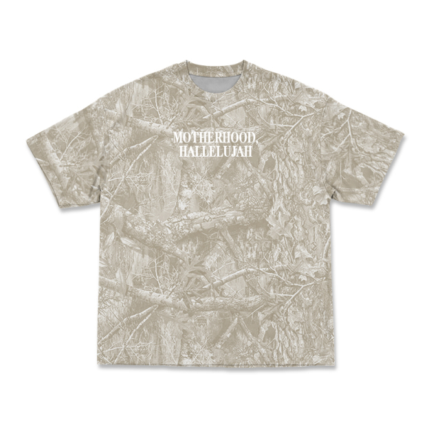 Vintage Camo MOTHERHOOD HALLELUJAH Print T-Shirt - Sand Camo - 3XL - image 14
