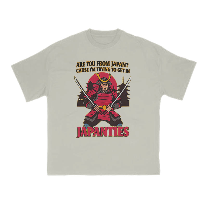 I'm Trying To Get In Japanties Print T-shirt - Warm Grey - US16-18(2XL) - image 4