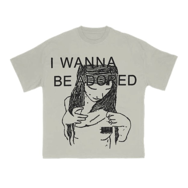 I Wanna Be Adored Print T-shirt - Warm Grey - US16-18(2XL) - image 3