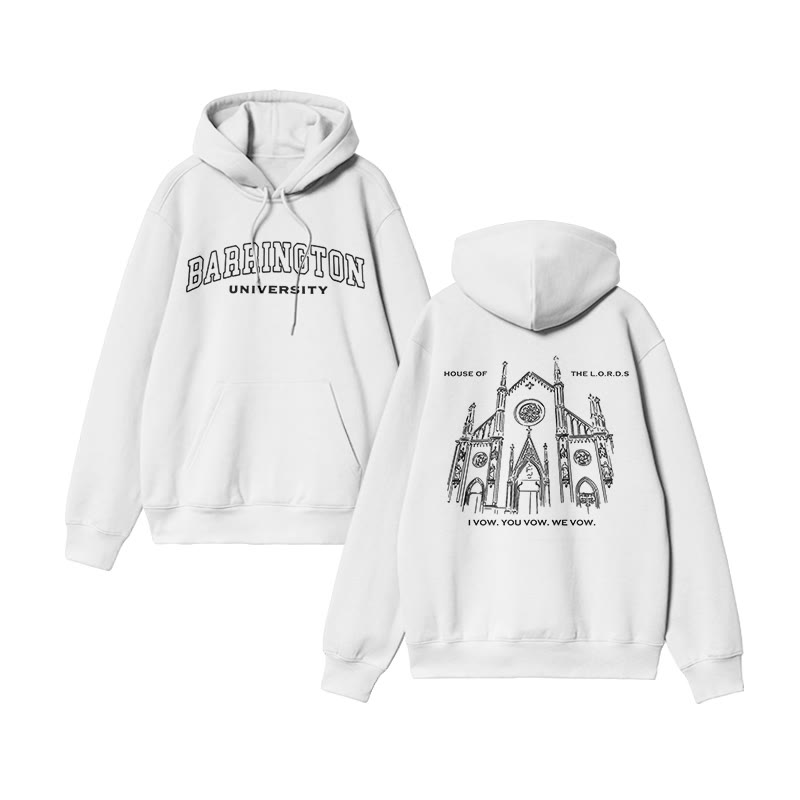 Unisex 100% Cotton House Of The Lord Print Hoodie - White - US16-18(2XL) - image 3