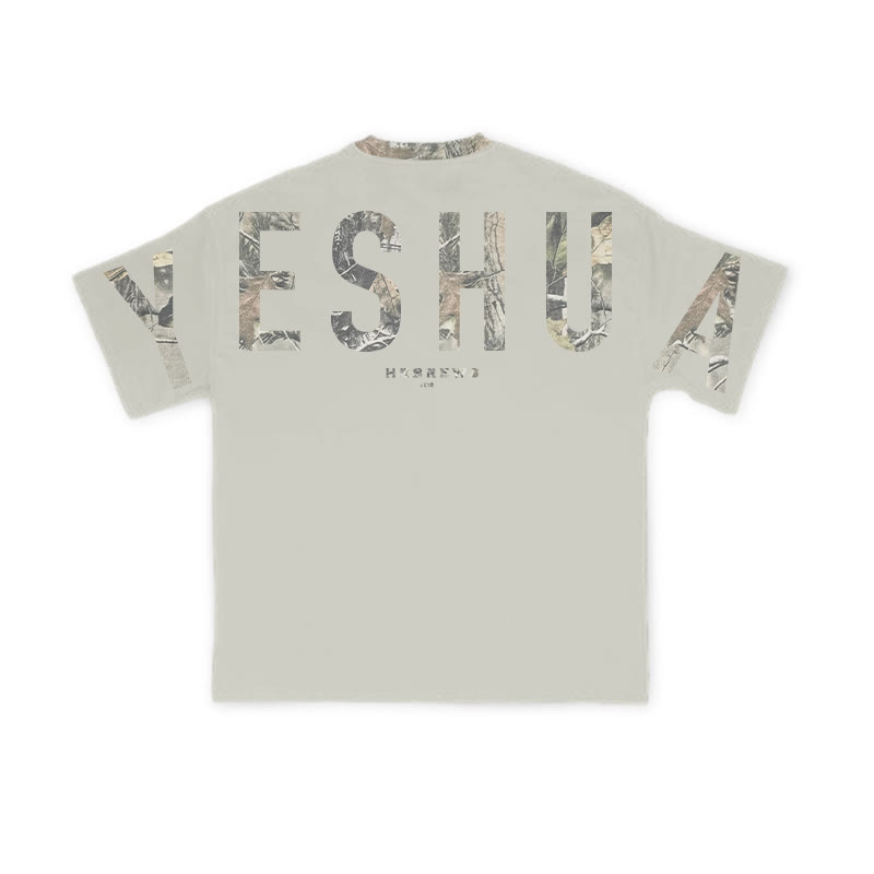 Yeshua Hebrews 13:8 Dead Leaves Camouflage Print T-shirt - image 10