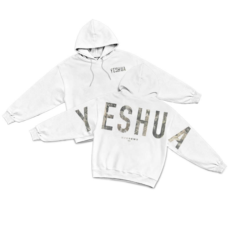 Yeshua Dead Leaves Camouflage Print Hoodie - White - US16-18(2XL) - image 3