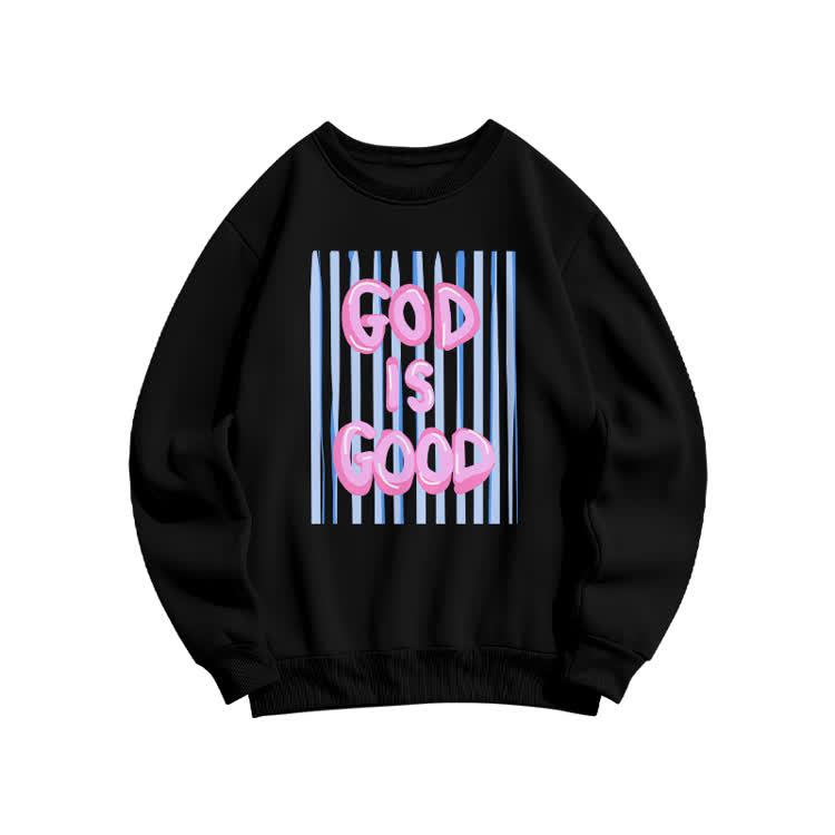 God Is God Oil Painting Print Sweatshirt - Black - US16-18(2XL) - image 7