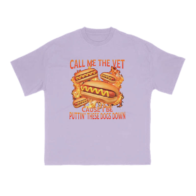 Call Me The Vet Cause I Be Puttin' These Dogs Down Print T-shirt - Purple - US16-18(2XL) - image 10