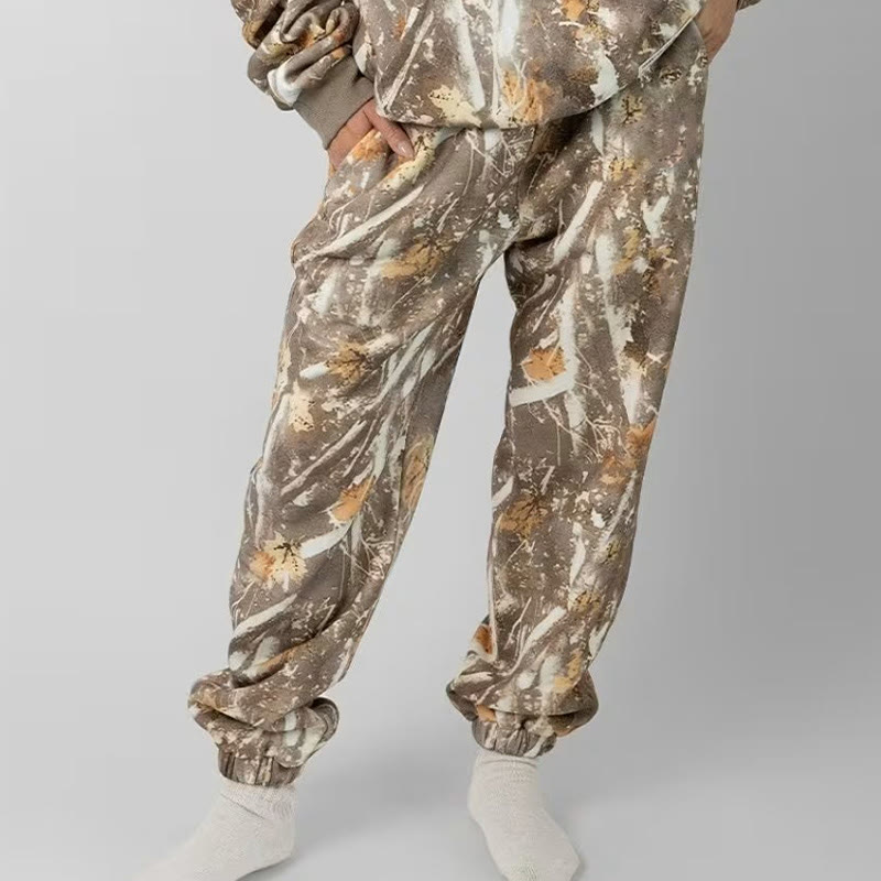 Dead Leaves Camouflage Print Causal Pants - image 6