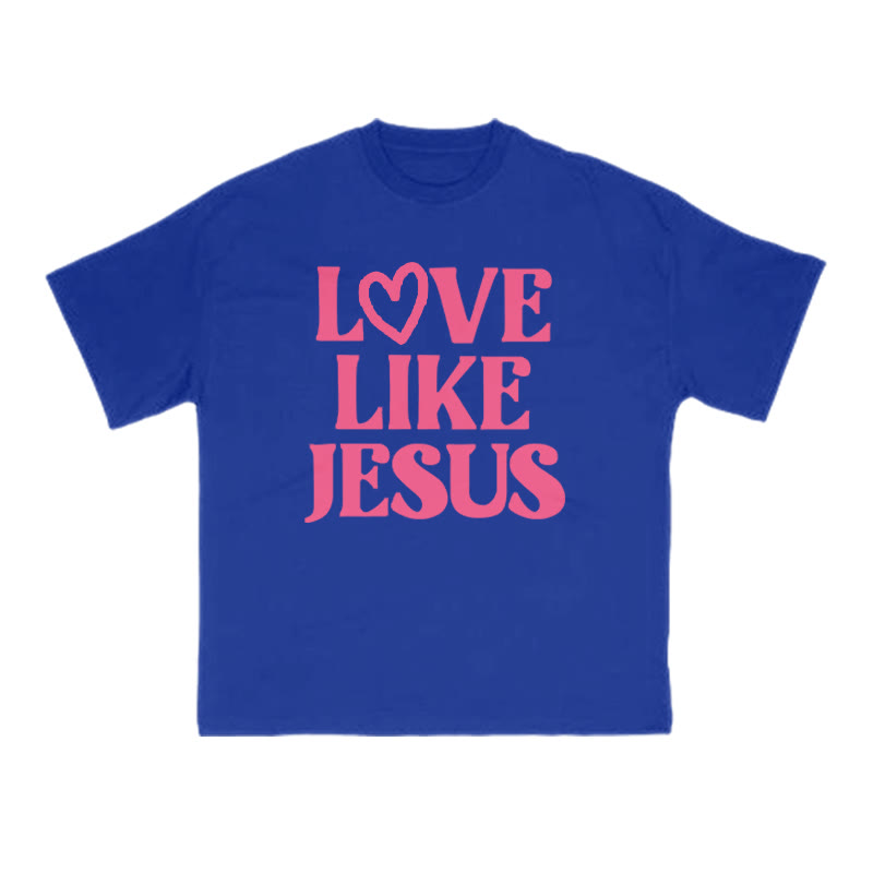Love Like Jesus Valentine's Day Print T-shirt - Blue - US16-18(2XL) - image 9