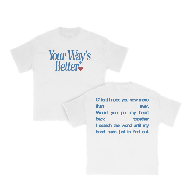 Your Way's Better Print T-shirt - White - US16-18(2XL) - image 4