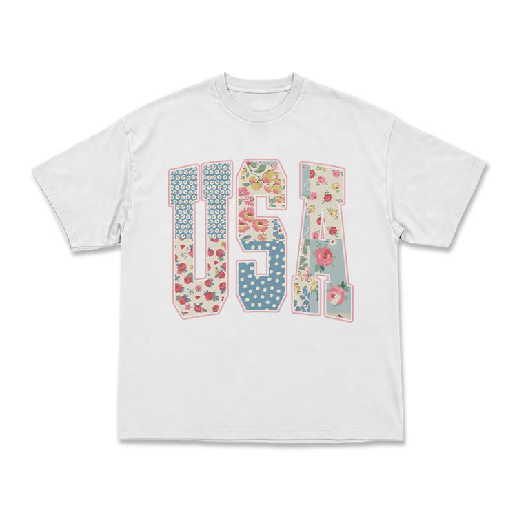 USA Creative Arts Print T-Shirt - Vacation - White - US16-18(2XL) - image 3
