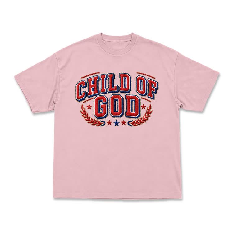Child of God Varsity Crest T-Shirt - Pink - US16-18(2XL) - image 5
