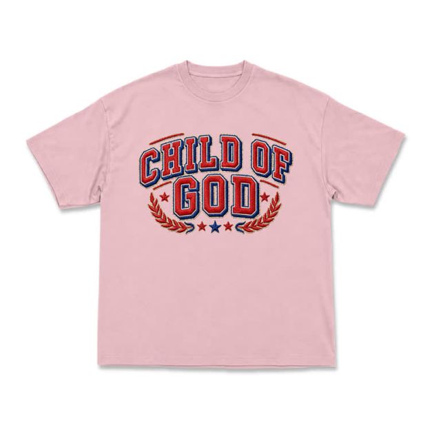 Child of God Varsity Crest T-Shirt - Pink - US16-18(2XL) - image 5